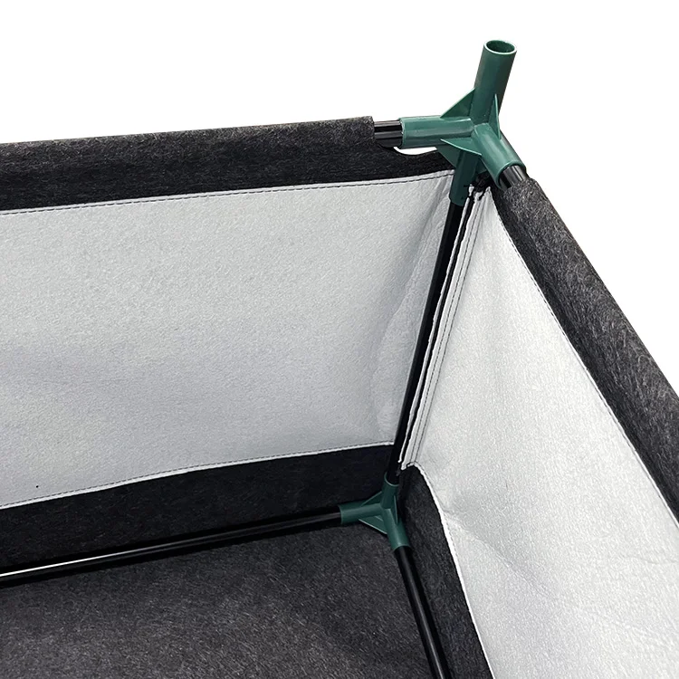 black square rectangle planting growing raised garden bed divided raised felt fabric growing bed for grow plants