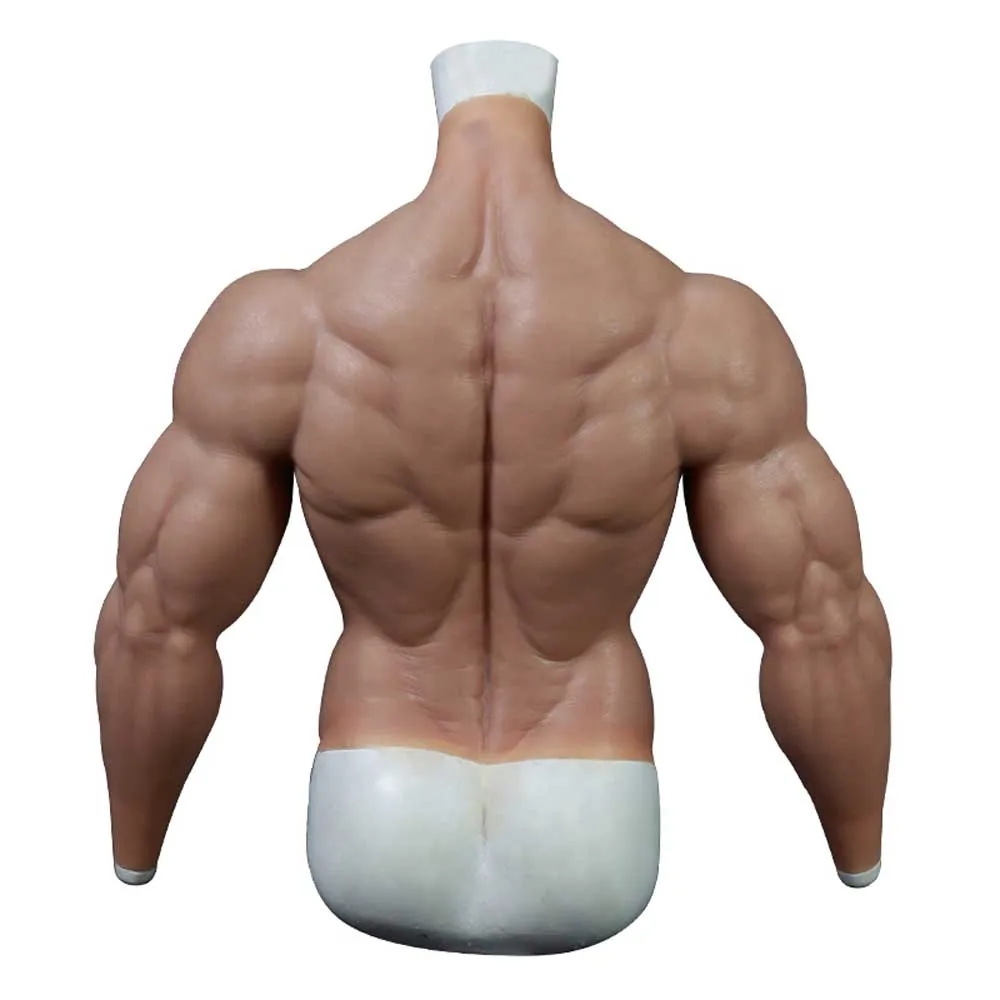 Macho Silicone Muscle Suit With Arm Realistic Abdominal Muscle Fake Chest for Cosplay Costume Anime Masquerade