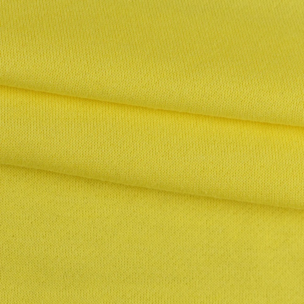 Complete set Stock Solid dyed 32S TC 65% polyester 35% cotton brushed fleece knit fabric for hoodie coat