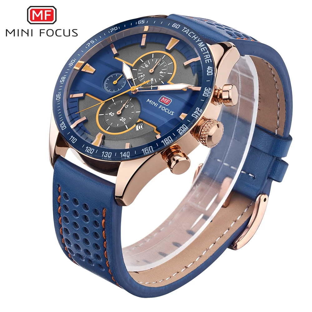 Business Gifts/Show Accessories/Mini Focus MF0002G Men Watch Rose Case Black Face Quartz Watch