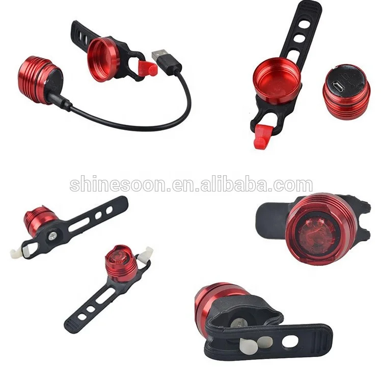 USB Rechargeable head/tail Bike Rear Light Waterproof LED Battery Front Lights Helmet Stem Handlebar Bicycle Light