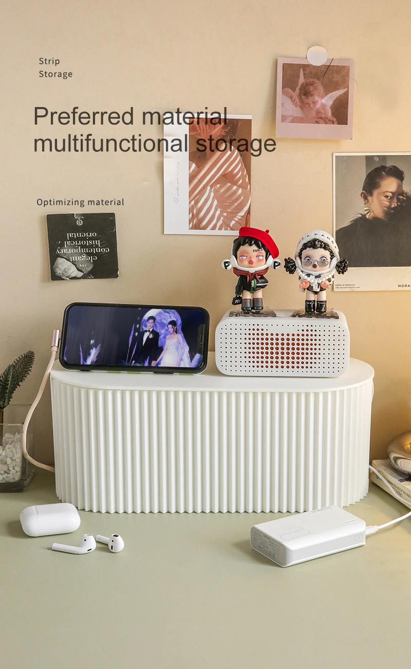 New Arrival Plastic Home Safety Wire Organizer Cable Storage Boxes Bins Injection Mul-tifunction Cable Storage Management Holder