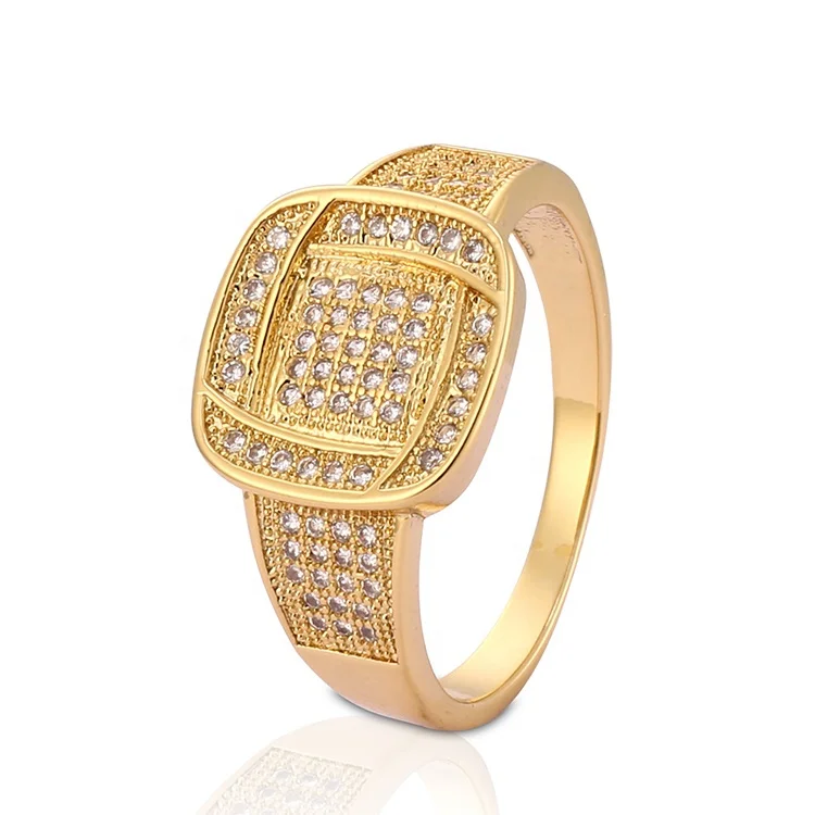 Hengdian Fashion Dubai Engagement Ring Jewelry Promise Diamond Ring Women With 18K Gold