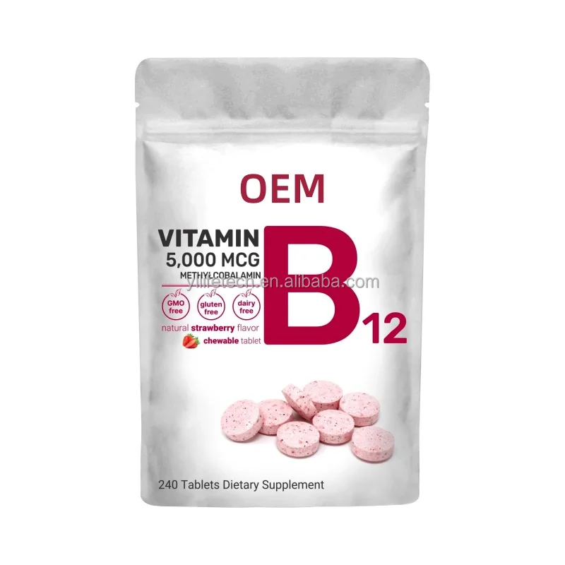 GMP витамин B12 добавки таблетки 5000mcg OEM веганские витамины