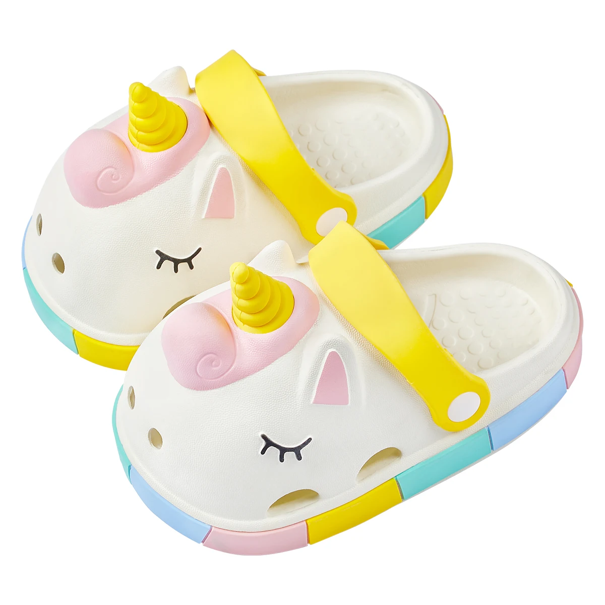 Cheerful Mario Unicorn Girl Children Slippers Summer Princess cute cartoon baby indoor non-slip kids boys clogs