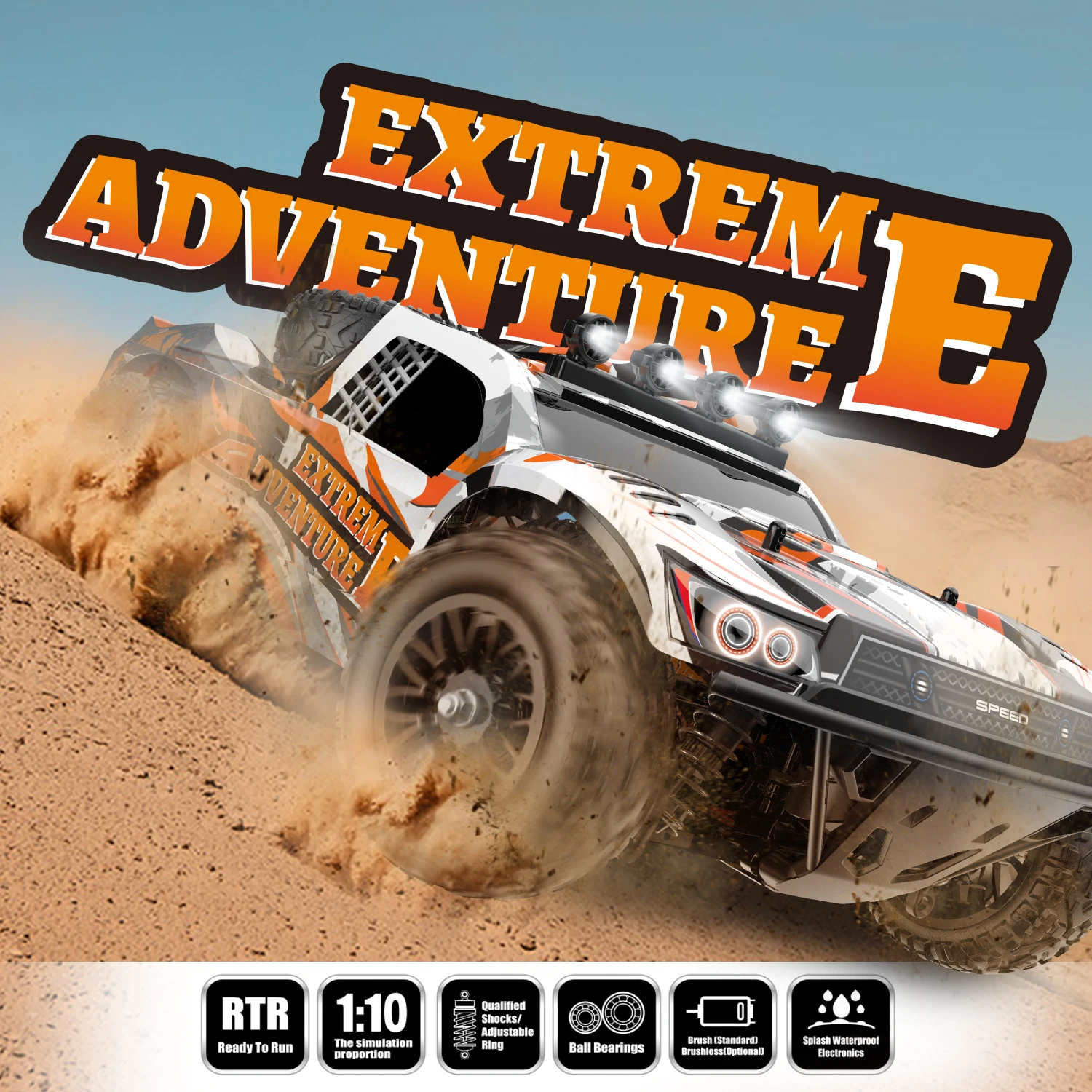 4*4 RTR adult professional grade 11.1v electric 2.4g remote control high speed off-road vehicle large size 1/10 rc kit 100km/h