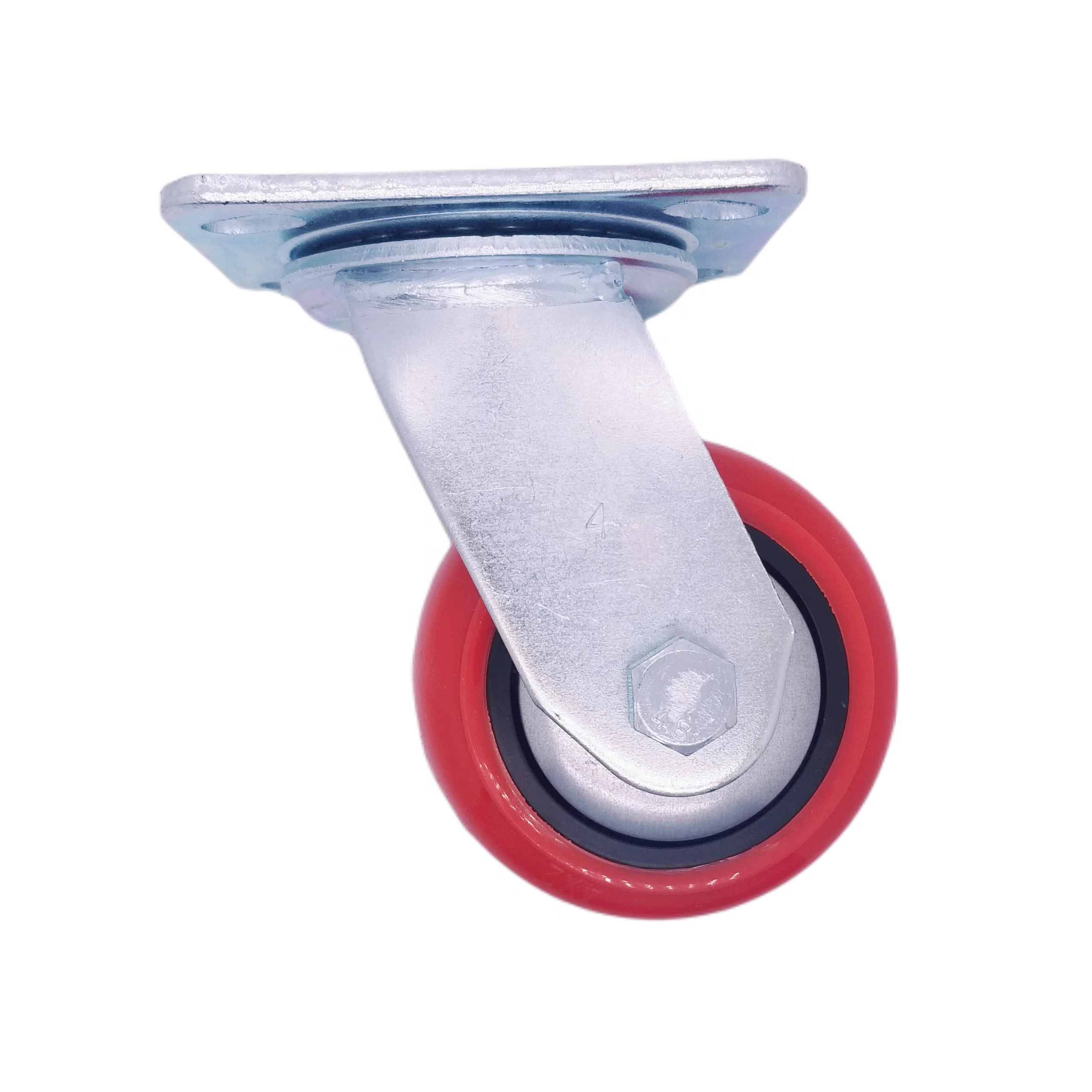 High-inquiry Products Waterproof Plate Swivel 6 Inch Load 350kg PVC PU Medical Cart Heavy Duty Caster