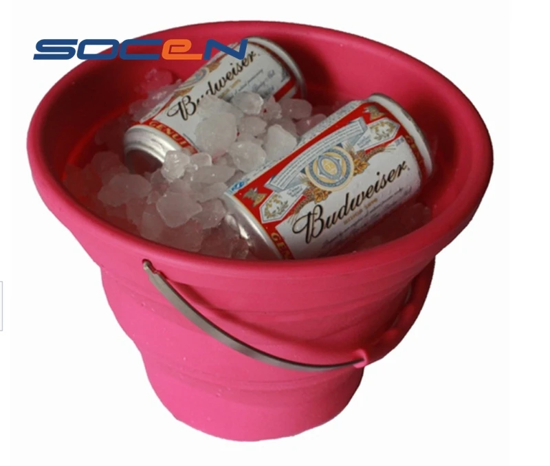 manufacture good quality folding collapsible bucket Can be customized  silicone water  bucket