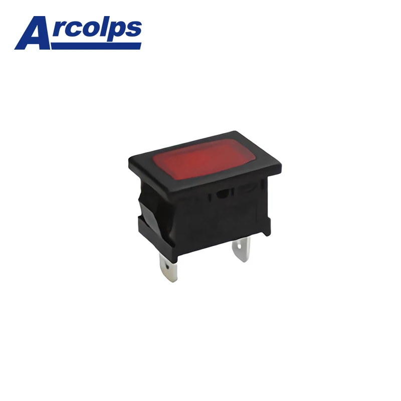 Red Blue Green Amber Flat Soft Line W/Round Len Waterproof Panel Rocker Switches