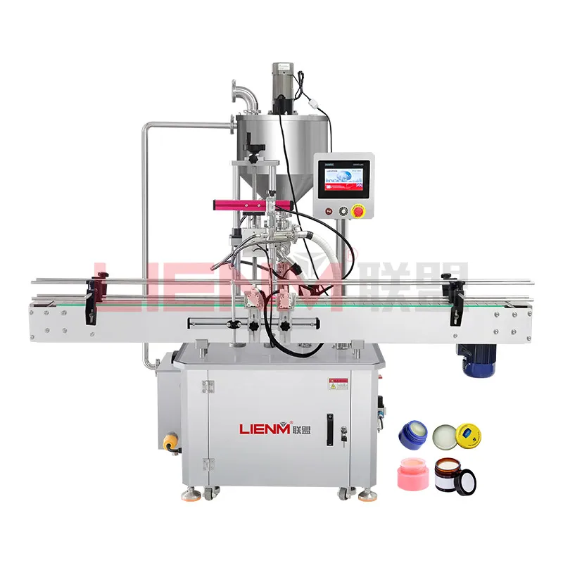 High Viscosity Liquid Paste Filling Machine Constant Temperature Heating With Stirring Hair Wax Cosmetics Paste Filling Machine