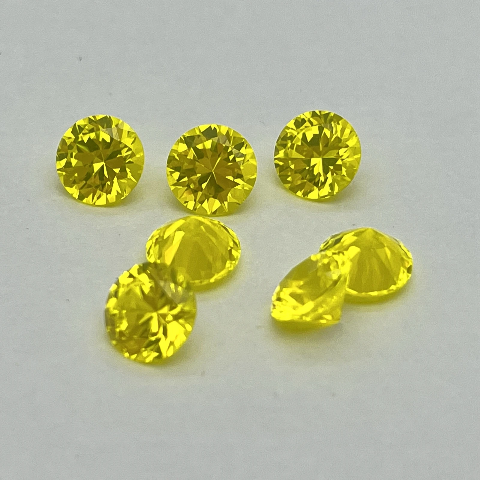 Yttrium Aluminium Garnet Stone Artificial Gemstone Synthetic Gems Yellow YAG Gemstones For Fine Jewelry