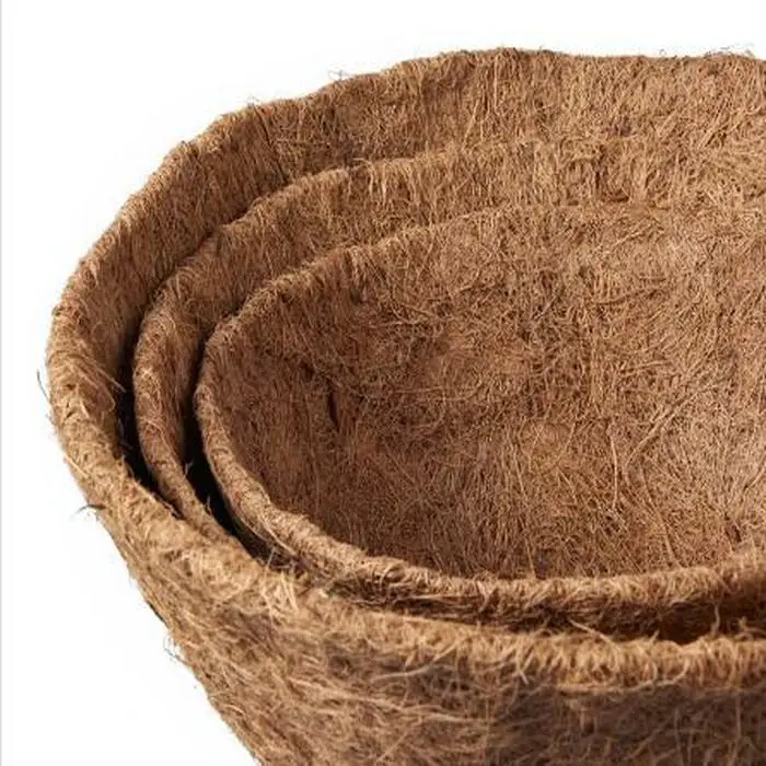 2021 Hot Sale Coco Basket Liner Coco Liner Sheet Garden Coconut Coir Liner Hanging Pot Decorative Round Garden Flower Pot Modern