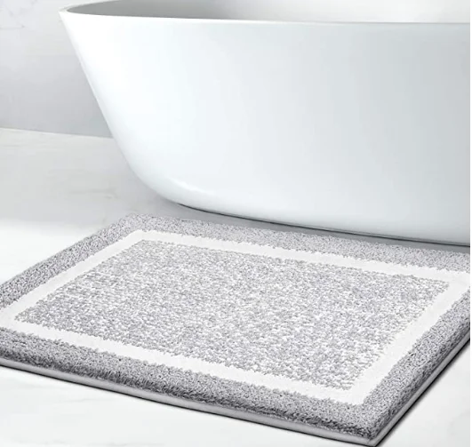 Anti Slip Bath Room Mat Shaggy Absorbent Washable Bathroom Rug
