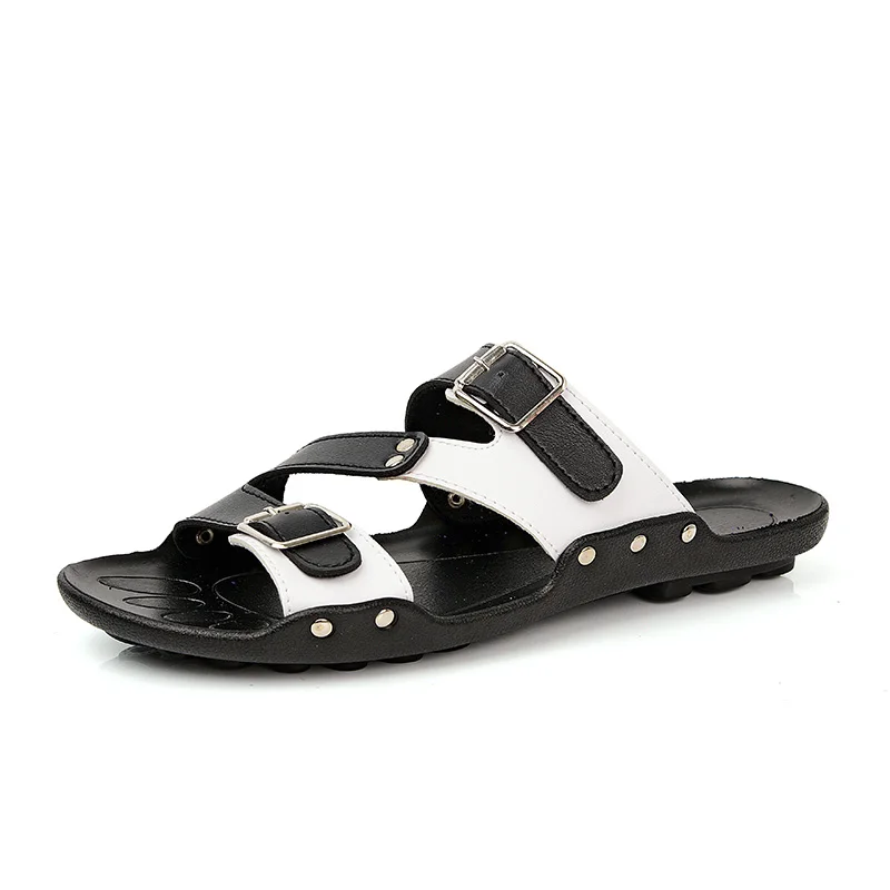 New Design PU Soles Black Beach Sandals Slippers mens chappals