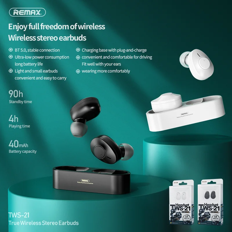  Remax Join Us 2021 новейшее высокое качество 5 0 TWS bluetooth наушники с вилкой действительно беспроводные для