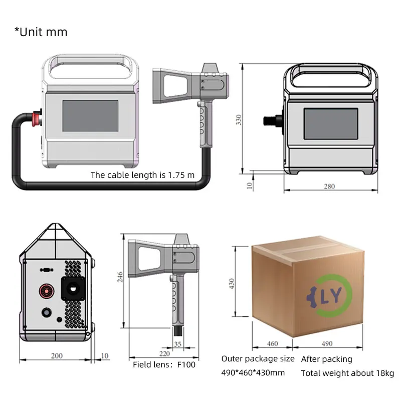 CNC LY Light fiber laser marking machine is suitable for high precision engraving industry