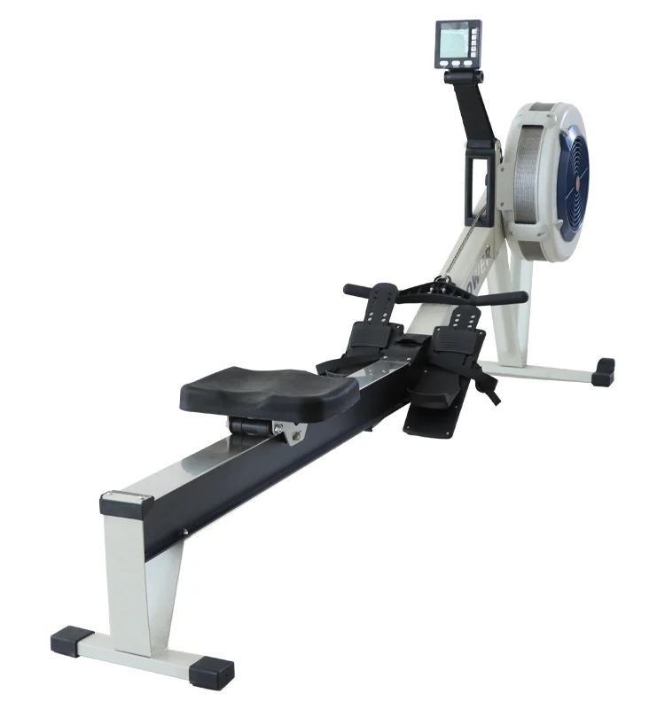 Wind resistance rowing steel machine for home and gym fitness workouts