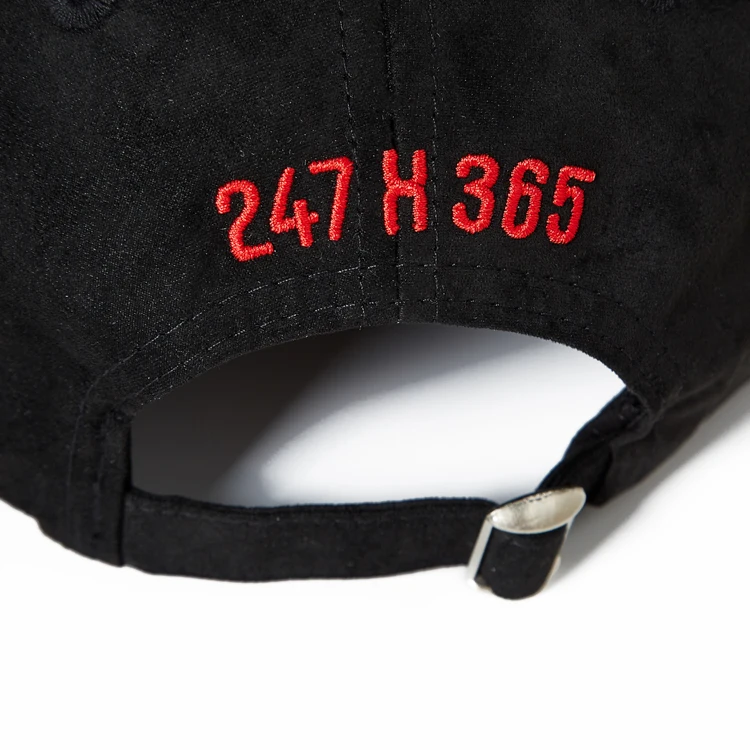 customized custom black 5 panel embroidery logo suede baseball cap