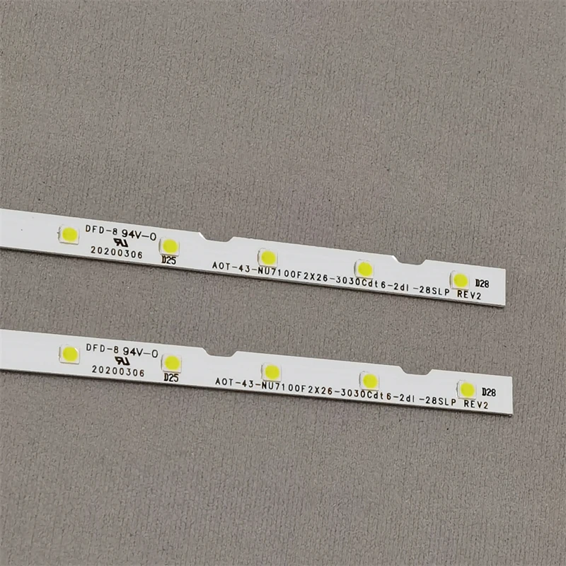 DT-160 светодиодная подсветка полосы для SAMSUNG 43NU AOT-43-NU7100F2X28-3030Cd6t-2d1-28S1P REV.2 ТВ ПОДСВЕТКА