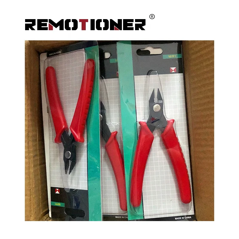 Red Handle Nipper Hand Tools Mini 5 inch Electrical Cable Cutters Diagonal Wire Cutting Pliers