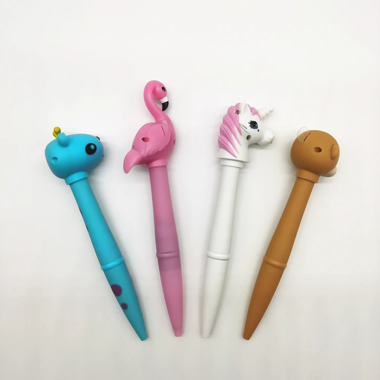 Пользовательский фонарик мультфильм ручка с пластиковой ручкой
