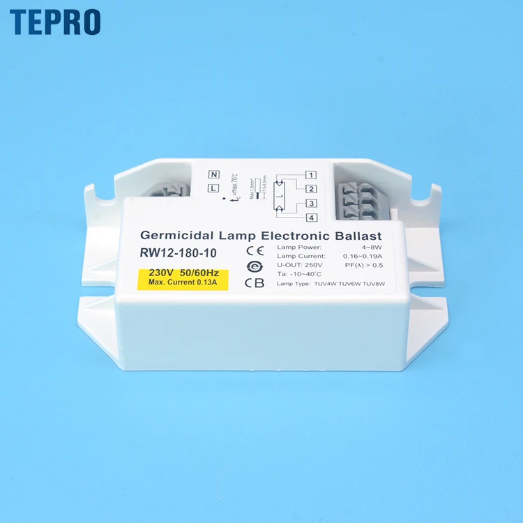 RW12-180-10 uv lamp Electronic ballast Preheat Start 240v uvc t5 lamp Electronic ballast for high output Air Germicidal uv lamp