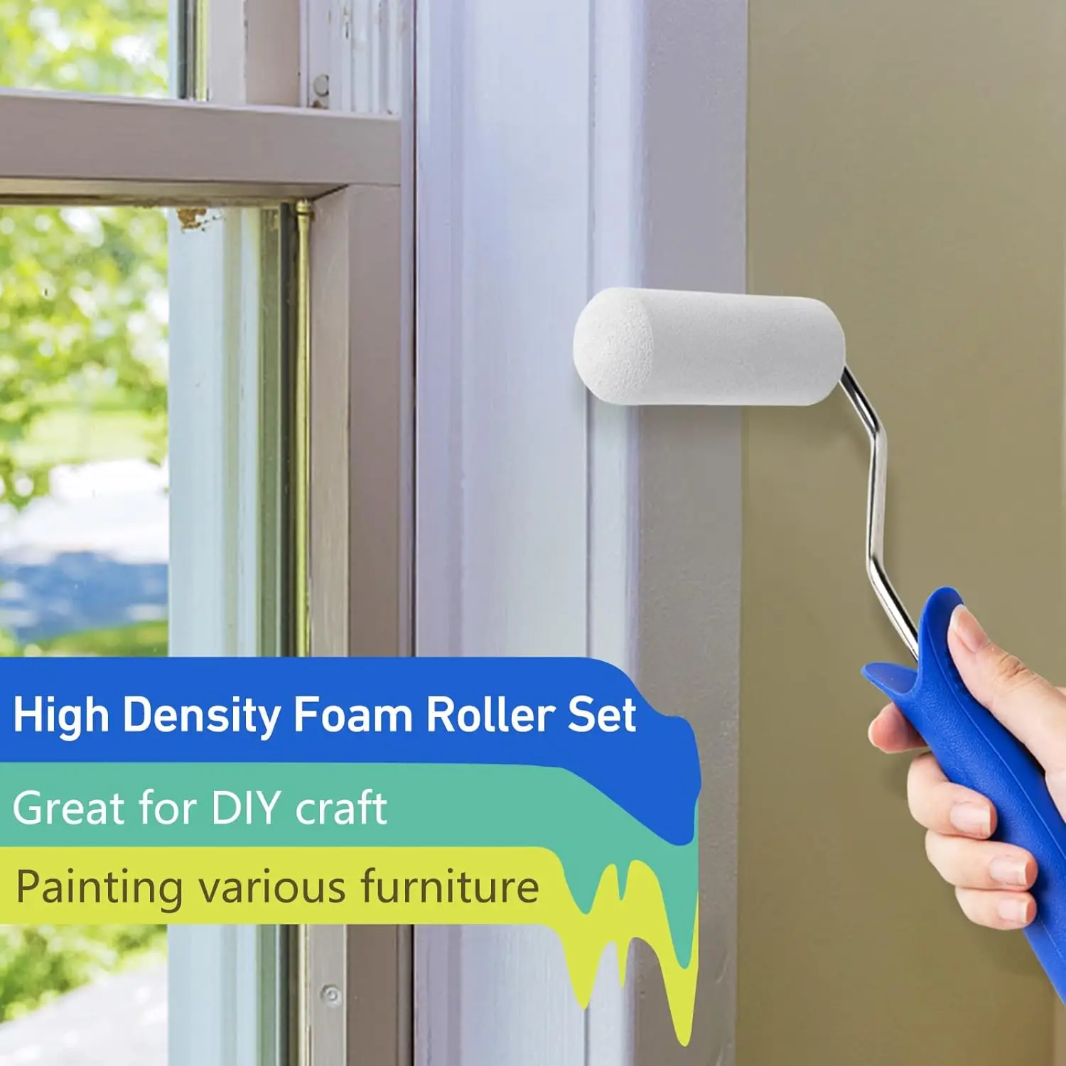 Factory Price General painting roller hand held 250mm/180mm/100mm wall paint brush roller tool kit