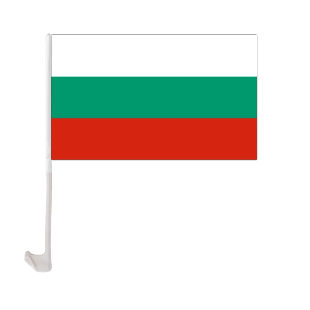 12x18 Inches Polyester Printing Custom Burkina Faso Car Window Flag With Holder