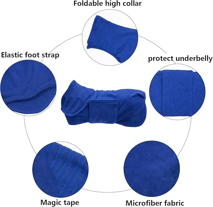 Pet Absorbent Quick Drying Hooded Bathrobe High Quality Super Fiber Thickened Bath Towel for Cats and Dogs