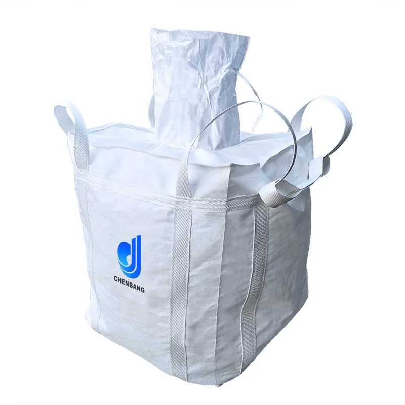 Тяжелая промышленность, 2 тонны FIBC, объемный мешок, разгрузка, вес загрузки 1500 кг, jumbo white sacos bigbag