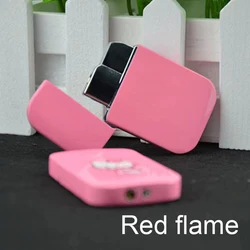 Hot sale pink flame lighter custom logo lighter HK pattern lighter for cigarette