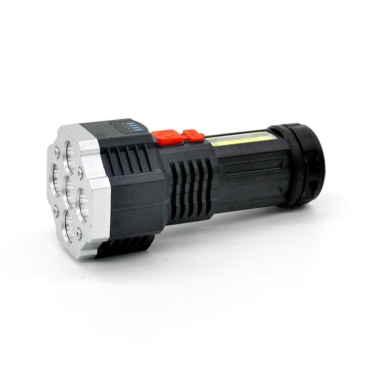 Clover New Style Mini Portable 5 LED Flashlight with 800Ma 18650 USB Rechargeable Battery COB LED for Emergencies