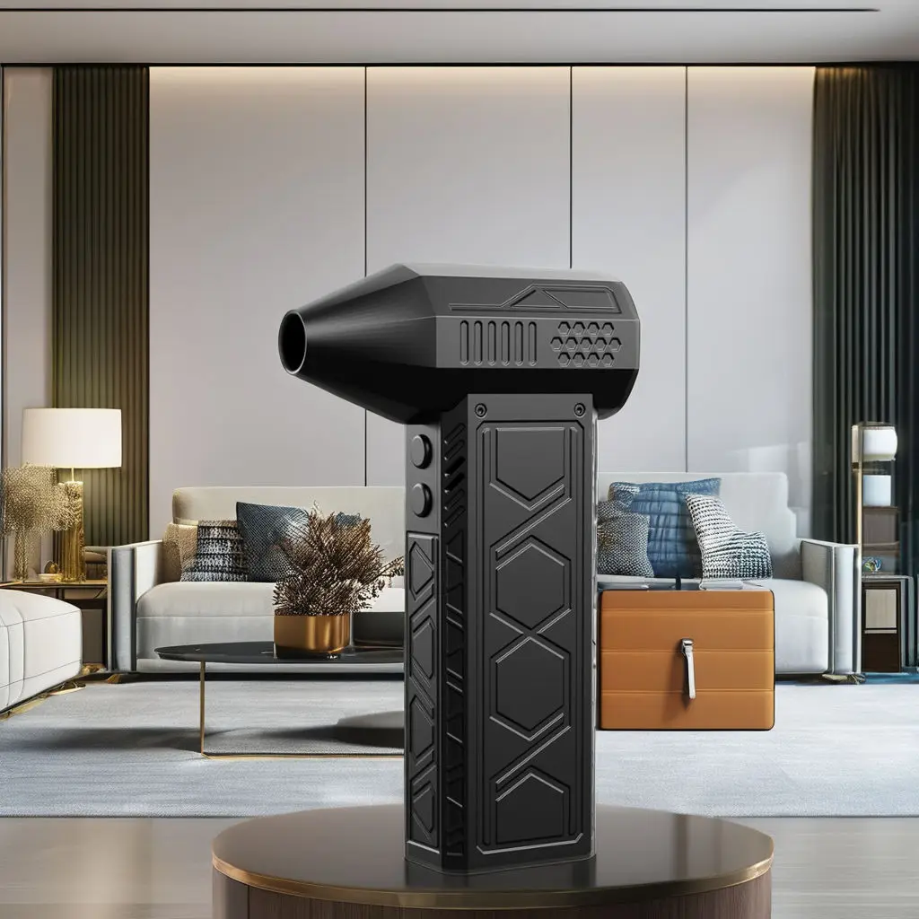 Mini Handheld Electric Turbo Violent Jet Fan Fast Charging Portable Super Power Gun Blower Fan With LED Light