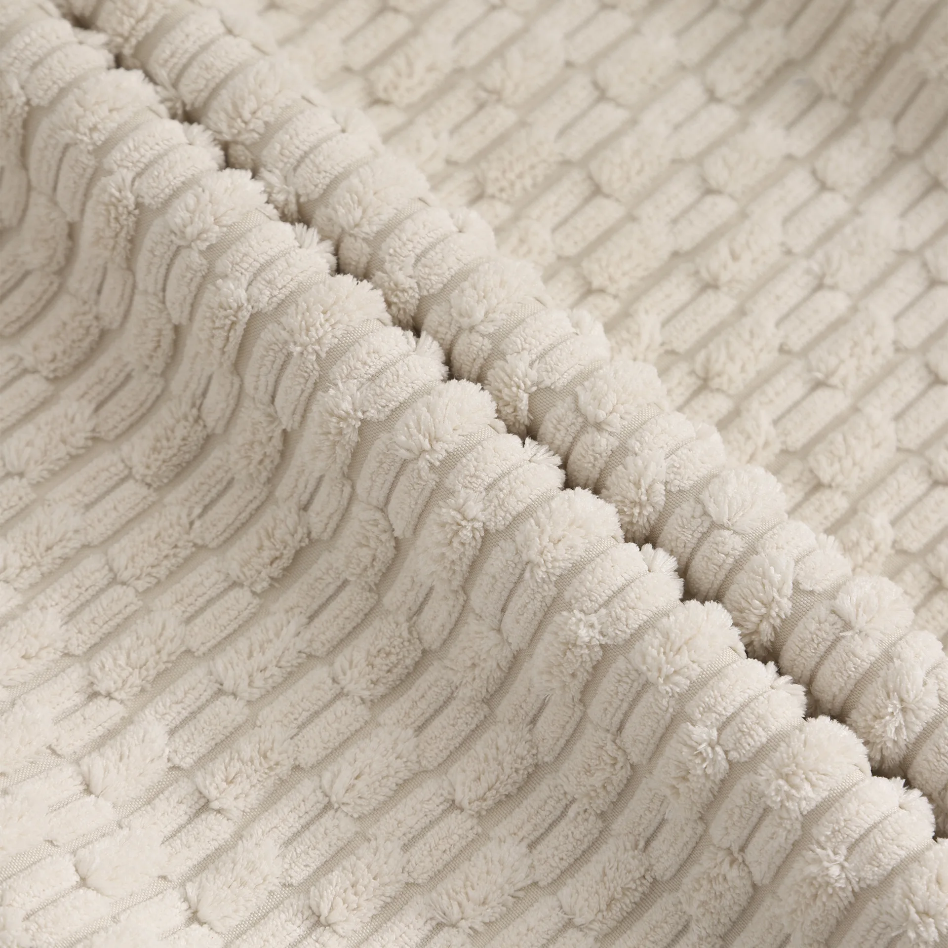 New Modern Decorative Luxury Soft Boho Striped Corduroy Plush Velvet Throw Pillow Case Cushion Cover Pillowcase