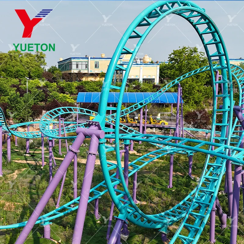 CE Certified Adult Kids Amusement Park Rides Equipment 1 Loop Thrill Manege Train Roller Coaster For Sale