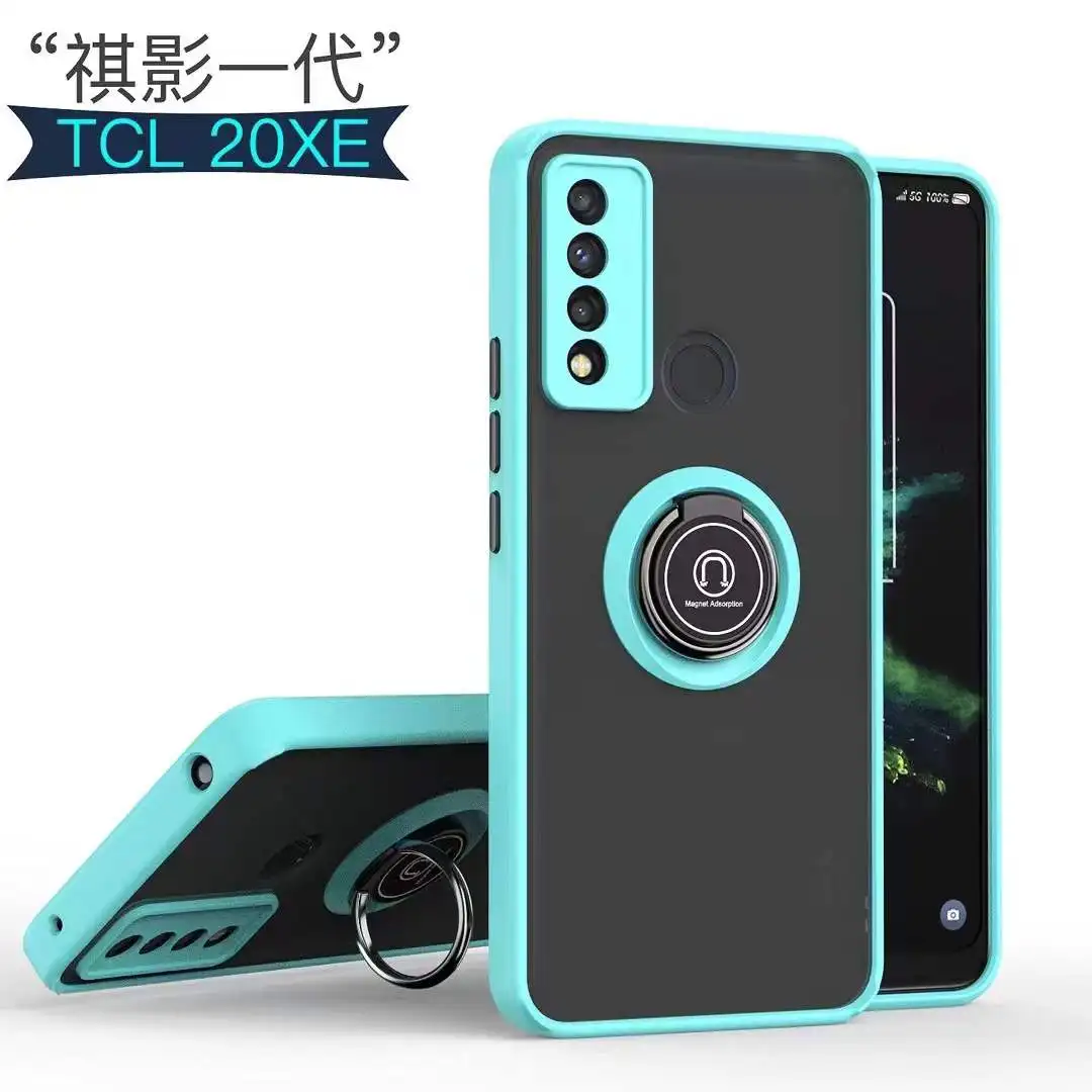 Car Mount Metal Kickstand Shockproof Combo Color wholesale mobile Bulk Silicon Phone Case For Tcl 20 Xe Revvl 6 pro 5g