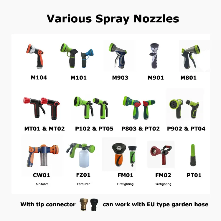 Garden Tools Sprayer Flower Pots Artificial Plant and Water Gun Sprayer Nozzle Cleaning Lawn Metal Aluminum