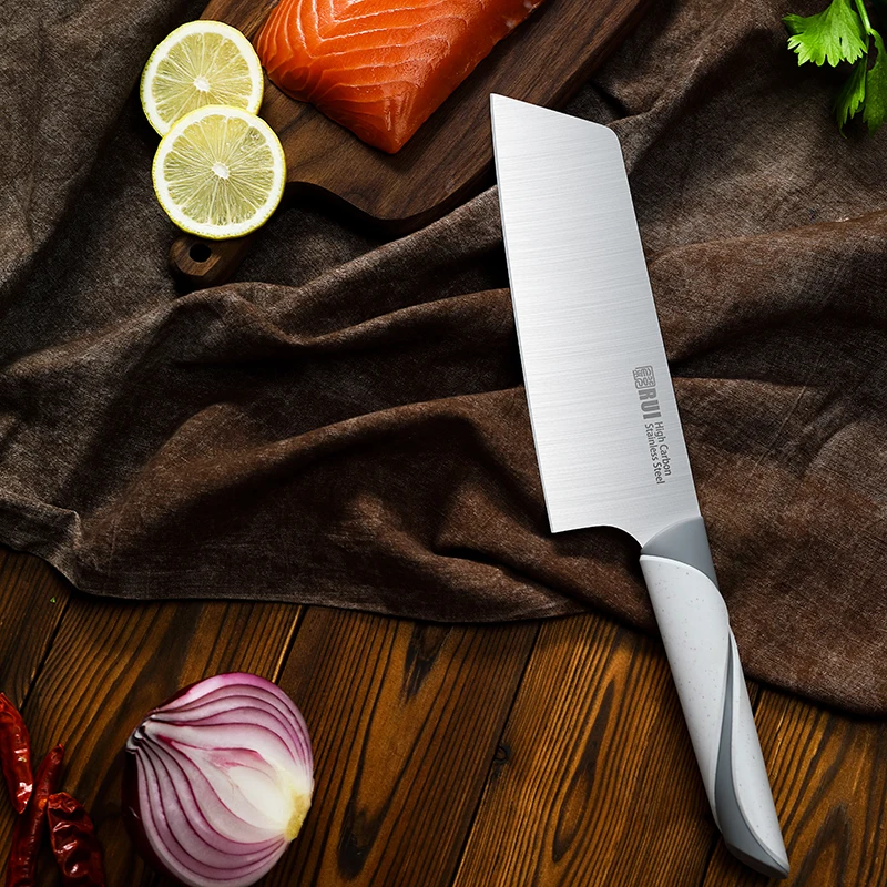 RUI Kitchen Knife Set Stainless Steel  Chef Cleaver Knife  for Home Food Baby Cutting Colorful Slicing Knife