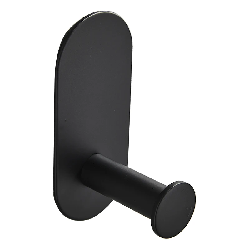 Самоклеящийся крючок из нержавеющей стали 304, черный крючок для халата, крючок для пальто и шляпы, крючок для полотенец