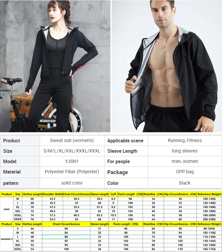 Sauna Suit Slimming Weight Loss Waist Belt Best Quality Long Sleeve Plus Size Body Sauna Suit Pants