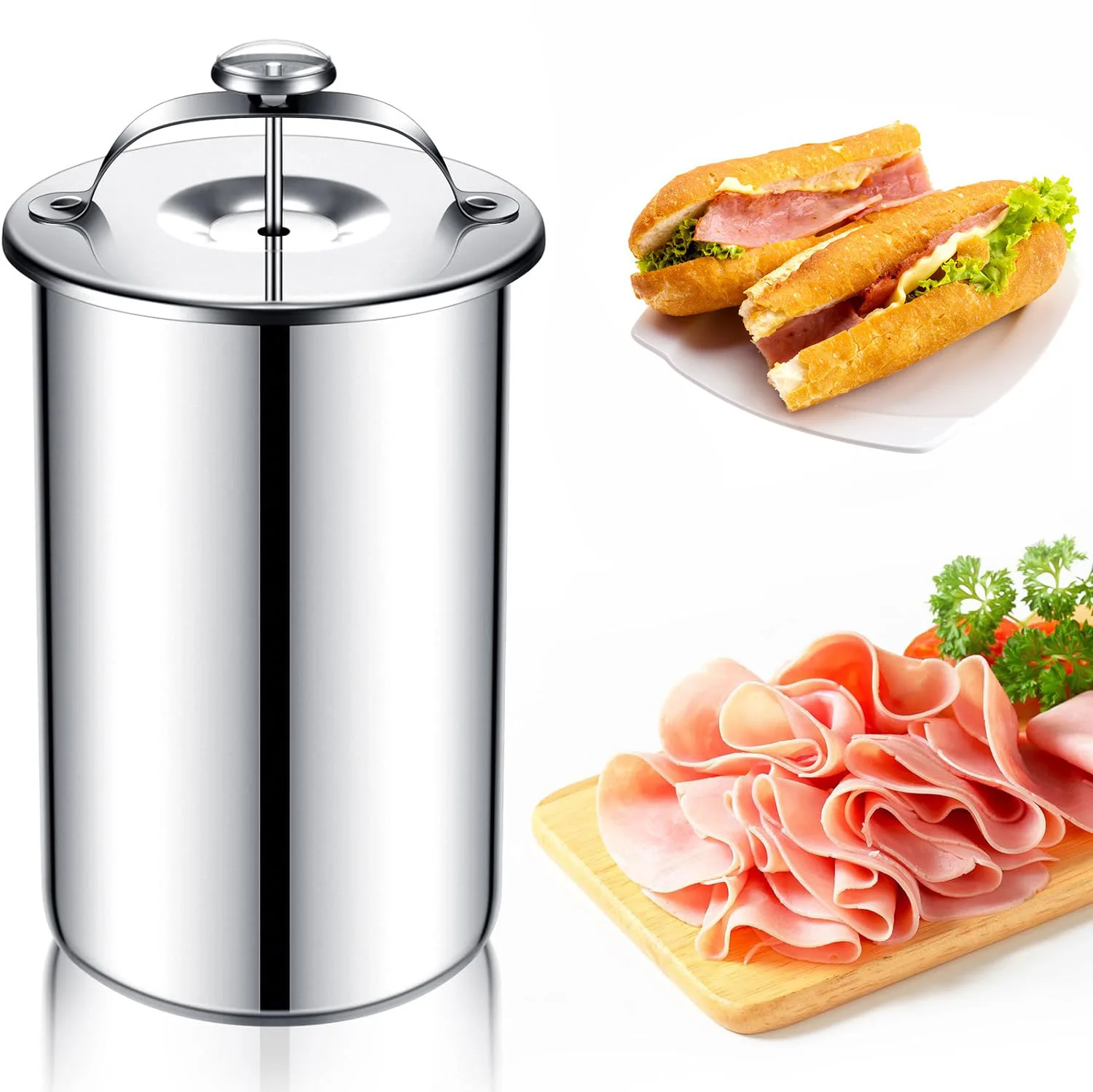 Кухонный бойлер для приготовления мяса бекона скороварка инструменты из нержавеющей стали пресс ветчина пресс-машина с термометром