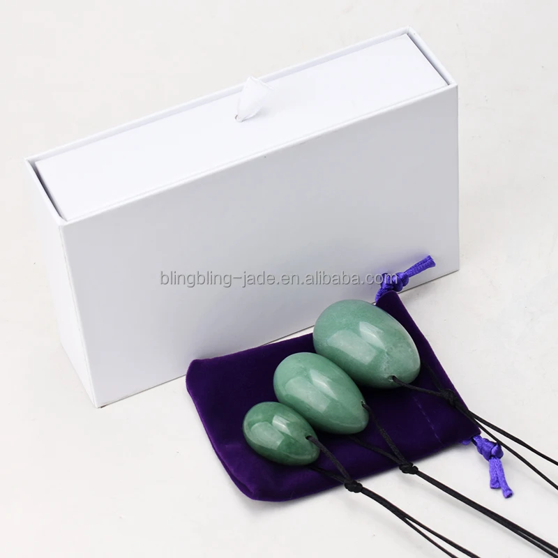 Wholesale Hot sale Certified Natural Green Aventurine Jade Yoni Egg for Kegel exercise