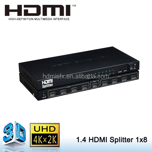 Интерфейс HDMI 1x8 hdmi splitter 8 портов
