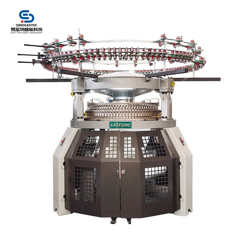 Sinoeastec Double Jersey Circular Knitting Machine Rib Can Knit Fusing Jersey Fleece