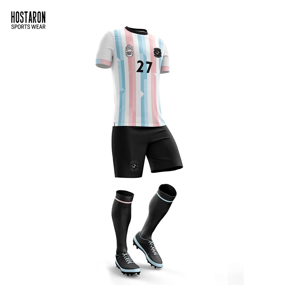 HOSTARON OEM Custom Sublimated Green Soccer Jersey Kits Breathable Quick Dry Football Jersey Team Uniforms Full Sets For Men