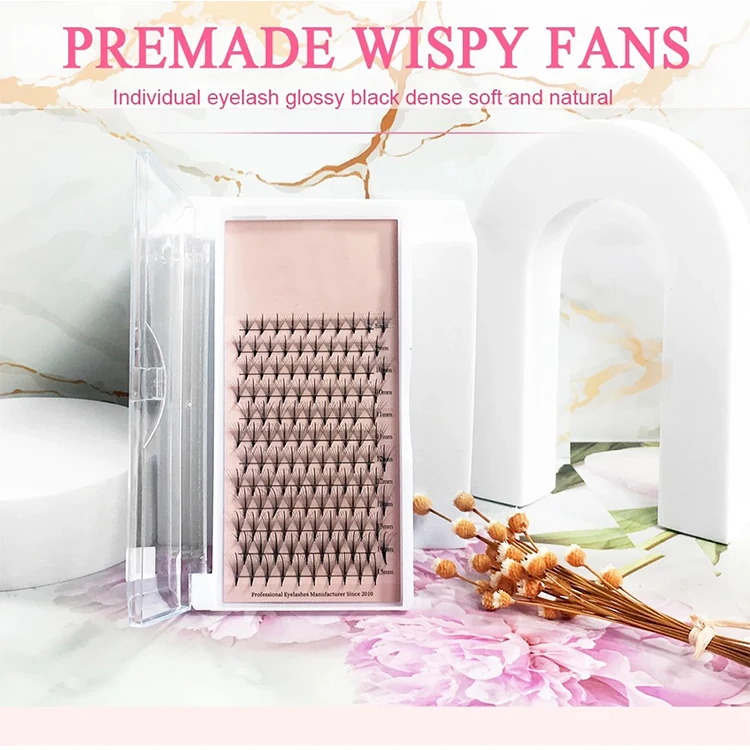 0.05 0.07 mm 9D/13D  russian volume pre made segment eyelash extension pointy base premade fan lashes