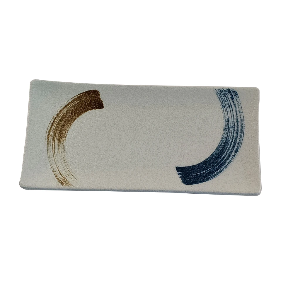 8/9 Inch High quality hot sale sushi plates and dishes porcelain sushi serving plates set ceramic sushi dinner plate set