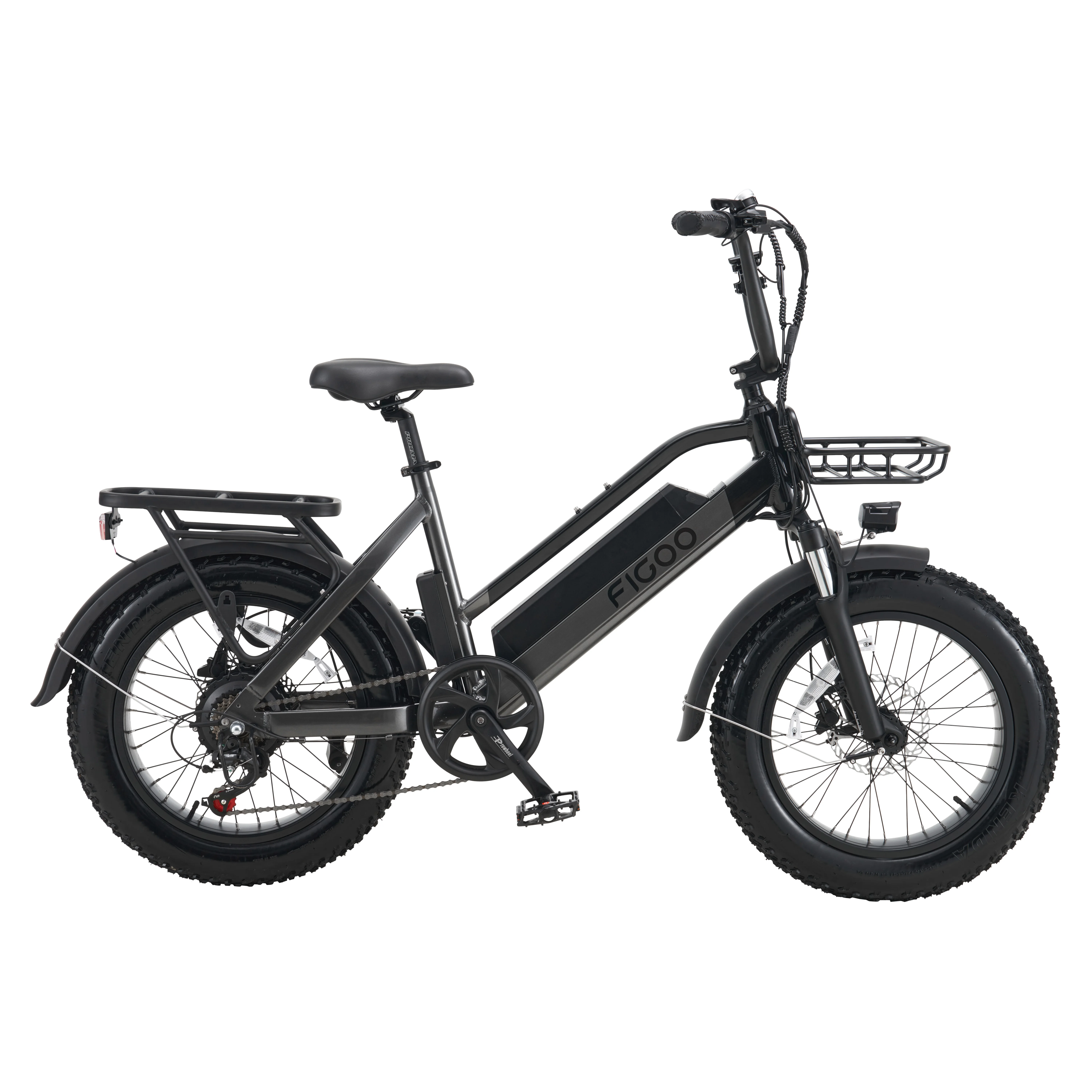 Figoo 750 ваттовый мотовелосипед; Полной подвеской 52v литиевая батарея электрический гибридный велосипед 20 дюймов с толстыми покрышками электрические велосипеды для взрослых