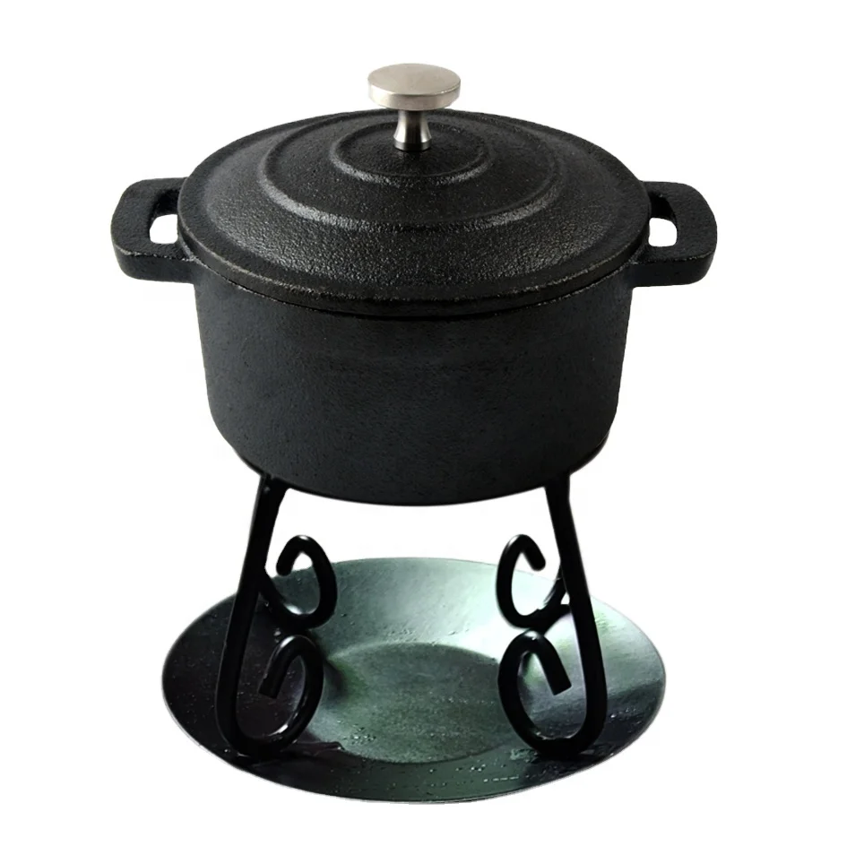 Pre-seasoned cast iron mini casserole with lid egg-braising egg mini cocotte serving pot Cast iron wax Melter Magic tool