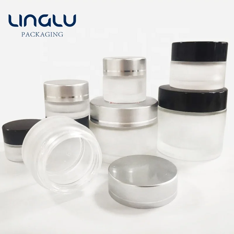 
4 oz glassPot Jars Round Clear Leak Proof glass with White Lids for Travel Storage Make 